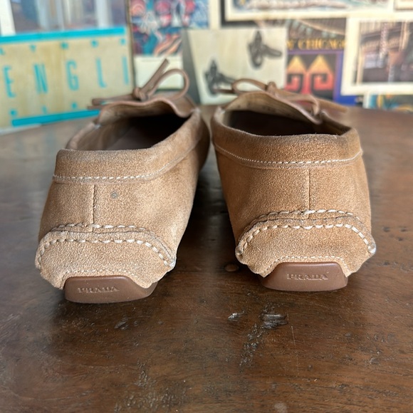 Authentic Prada Suede Loafers sz 39 1/2 - Picture 5 of 14